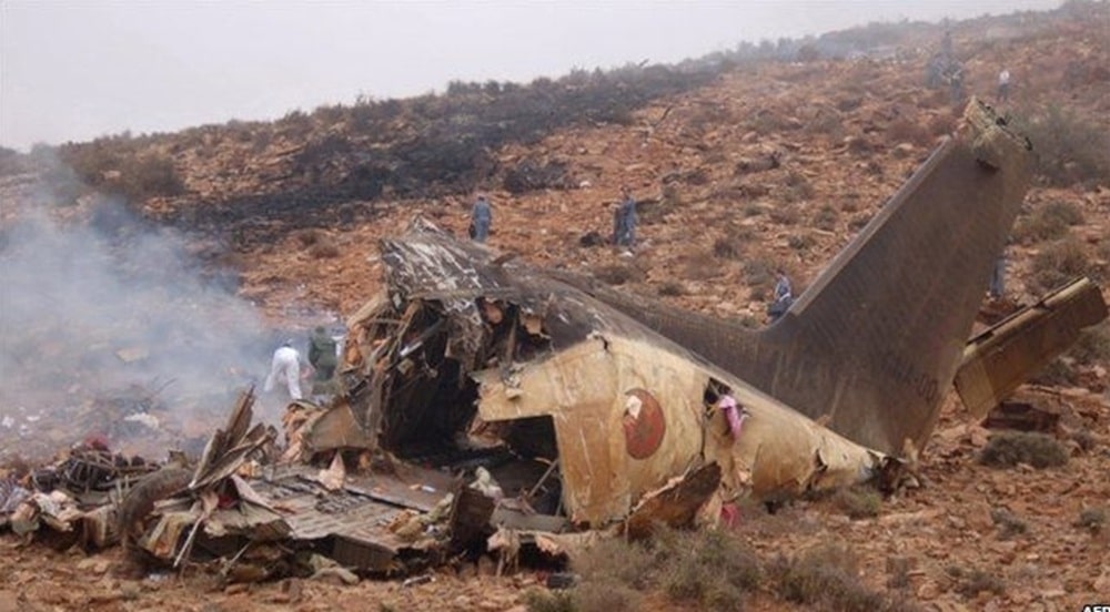 Débris de l'Alpha Jet marocain écrasé près de Fès