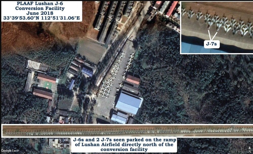 Aérodrome de Lushan, installations de conversion J-6 et J-7