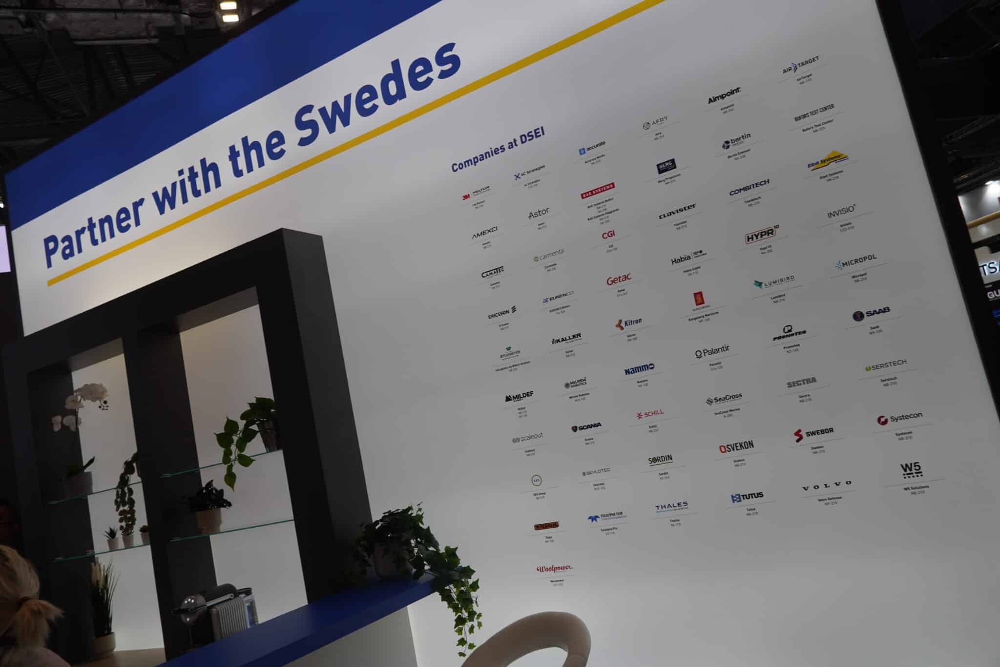 Exposants suédois au DSEI 2025