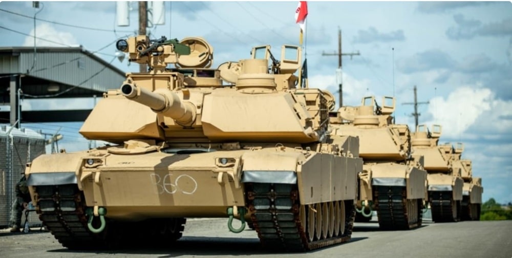 Chars M1A2 SEP v3 Abrams de la 3e brigade blindée des États-Unis
