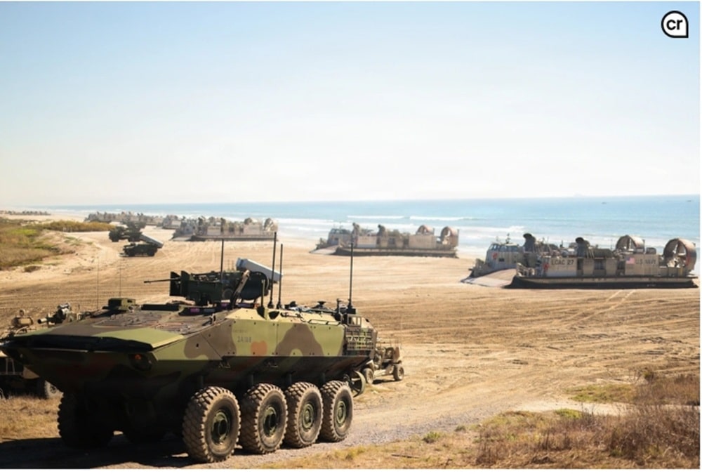 Démonstration amphibie US Marines