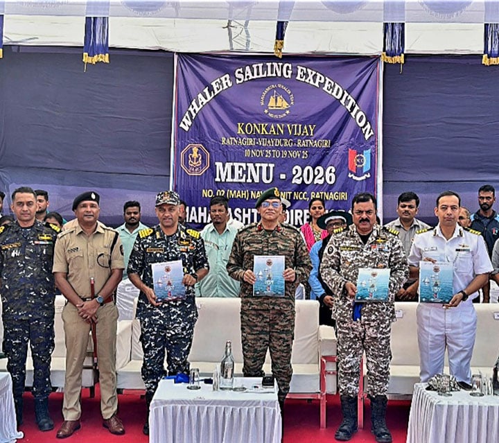 Cadets en mer lors de Konkan Vijay 2026