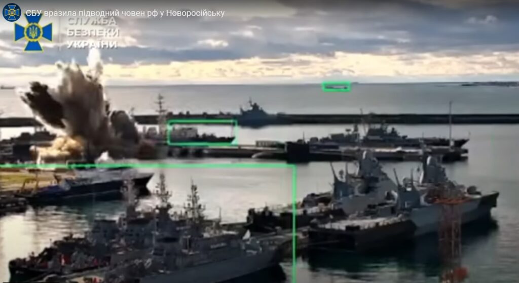 Attaque du sous-marin Varshavianka par le drone sous-marin Sub Sea Baby