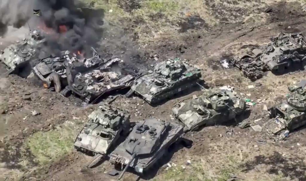 Véhicules détruits pendant l’offensive ukrainienne d’été 2023
