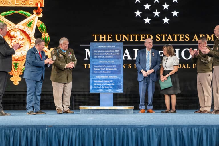 Chris Edmonds, retired U.S. Army Command Sgt. Maj. Terry...