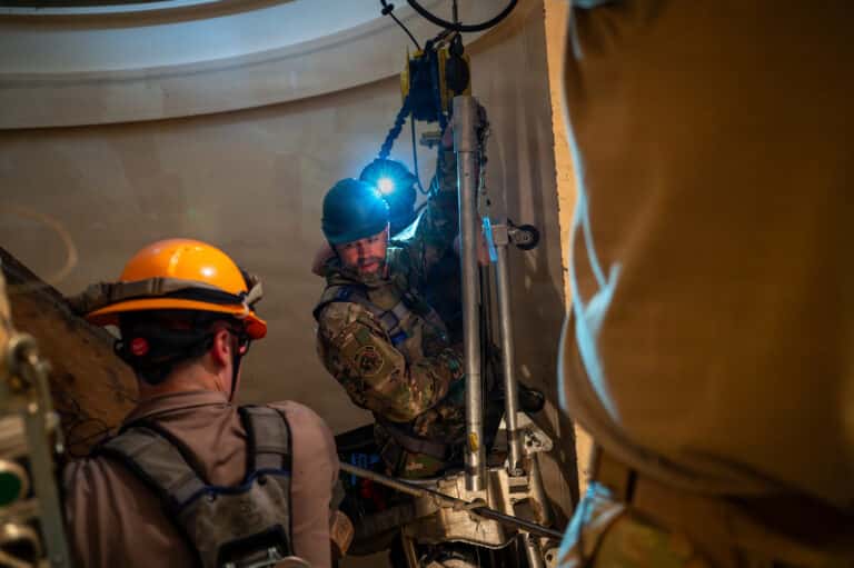 Under Secretary of the Air Force Matt Lohmeier tours a...