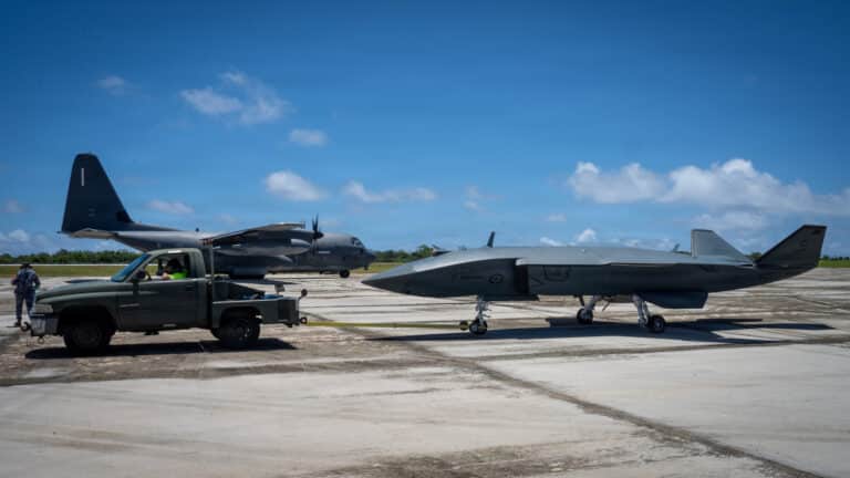 A Boeing Defence Australia’s MQ-28 Ghost Bat, a...