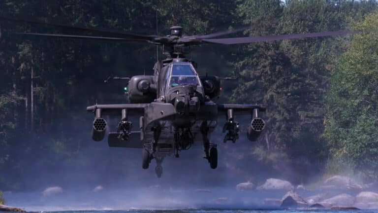 A U.S. Army AH-64 Apache from the 16th Combat Aviation...