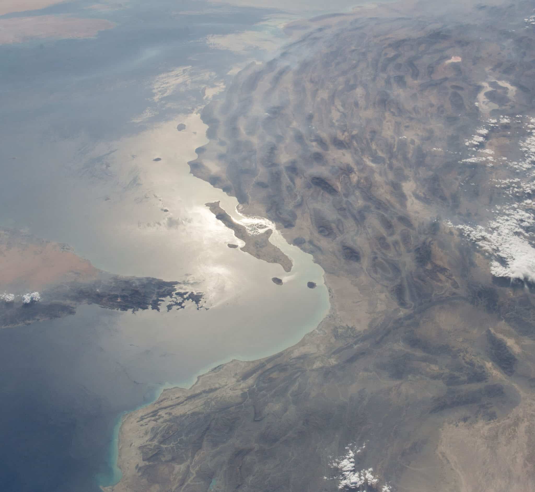Vue du détroit d'Hormuz prise depuis la Station spatiale internationale
