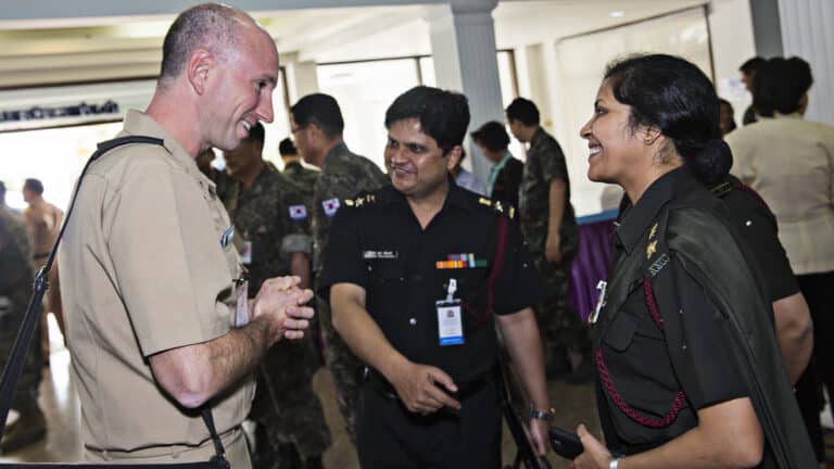 U.S. Navy Cmdr. Michael Termini, the director of...