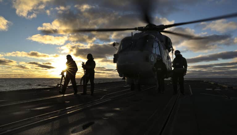The British Royal Navy Type 23 frigate HMS...