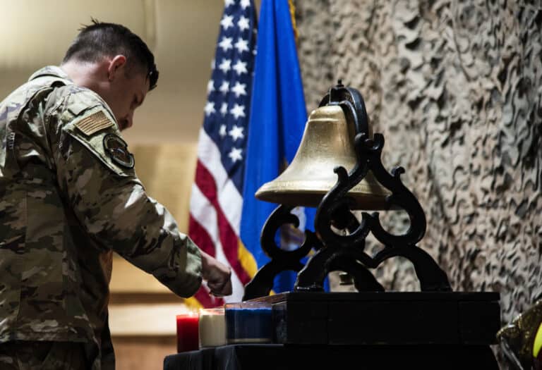 A Patriot Day Memorial Ceremony held at the 332d Air...