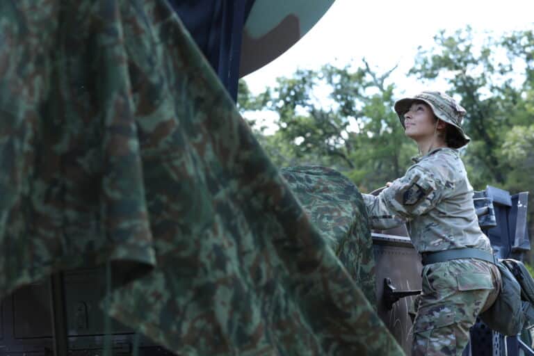 A soldier assigned to 321st Military Intelligence...