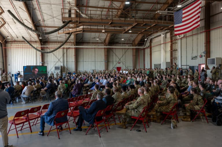 U.S. Airmen and families gather to recognize Airmen...