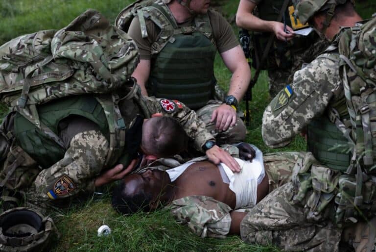 UNITED KINGDOM -  Ukrainian Armed Forces personnel take...