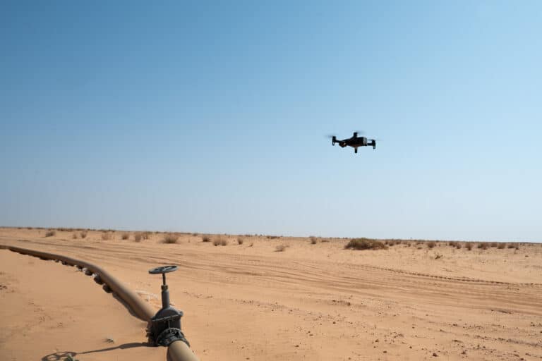 A Parrot ANAFI USA drone, assigned to the 378th...