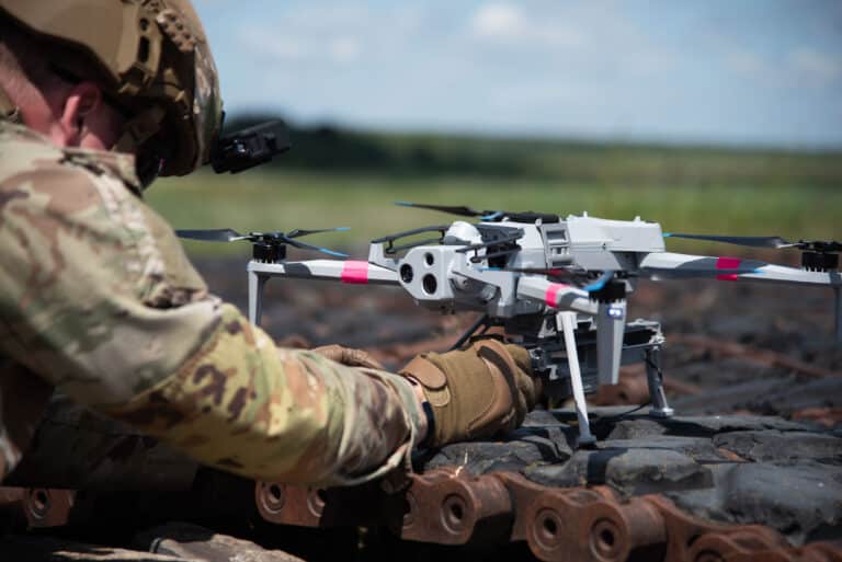 U.S. Army 1st Lt. David Baker, an electronic warfare...