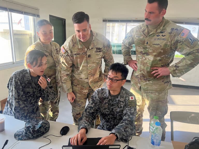 1st Lt. Komatsu Haruko and 1st Lt. Harada Ryotaro, both...