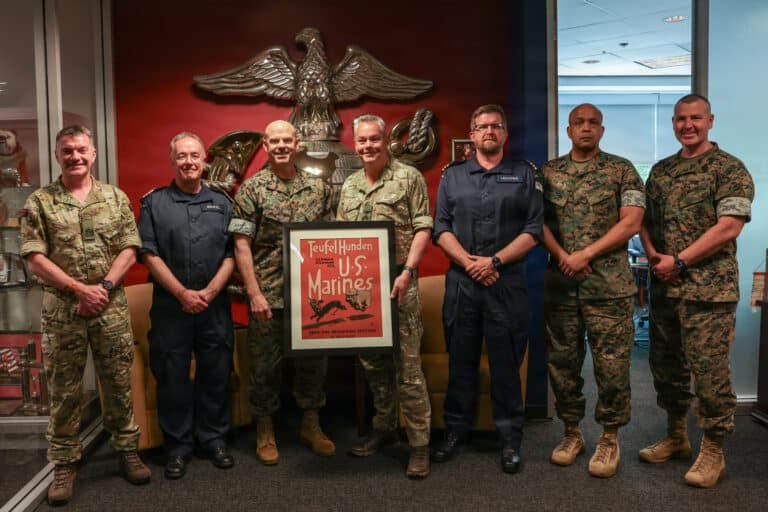 U.S. Marines, British Royal Marines and Royal Sailors...