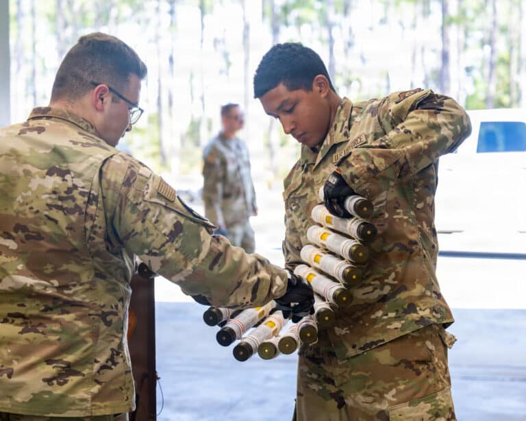 Munitions specialists assigned to the 1st Special...