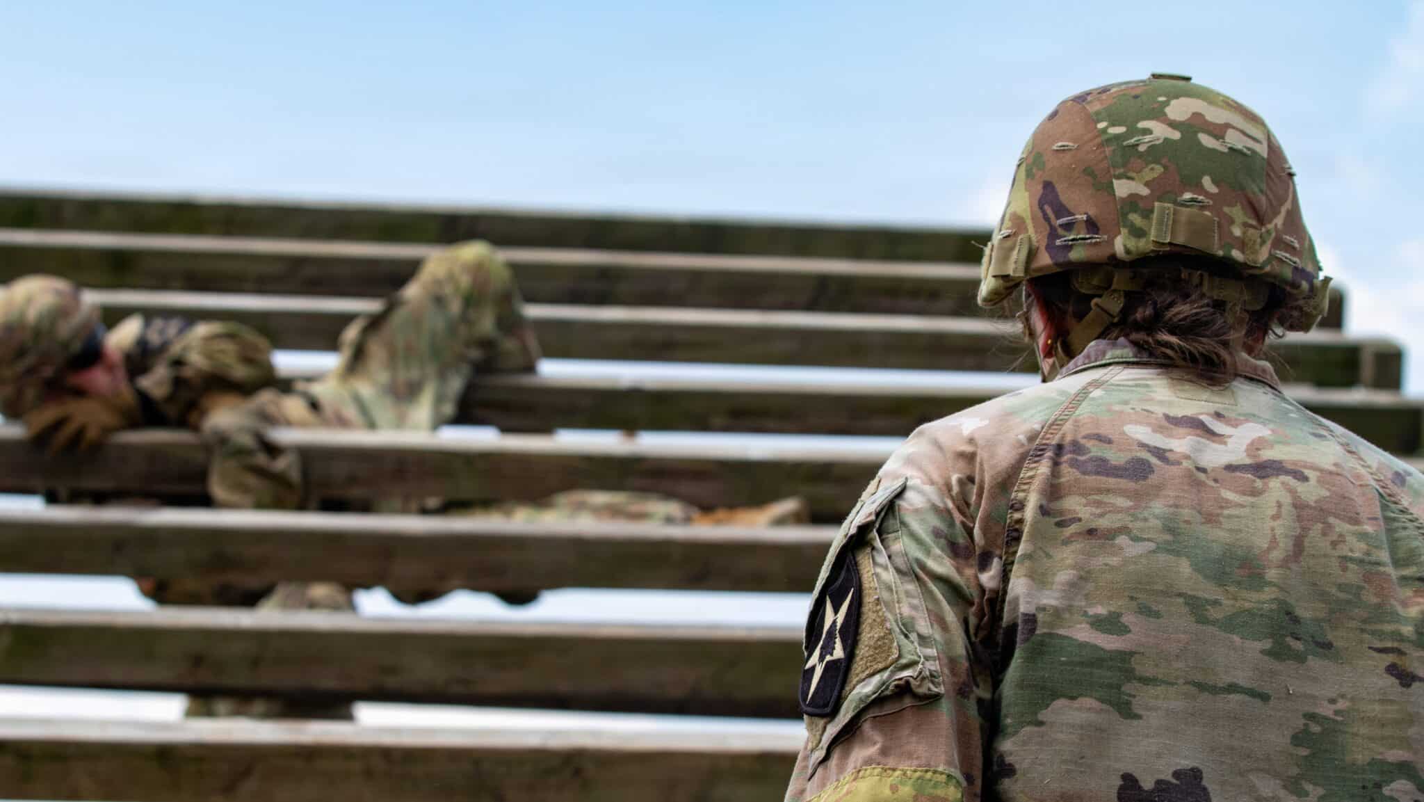 Soldats américains lors d'une compétition au camp Humphreys, Corée du Sud
