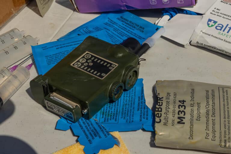 A joint chemical agent detector is used to detect...