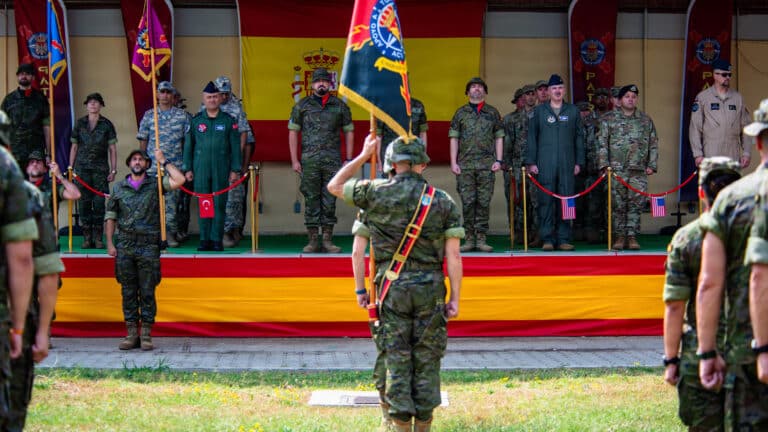 Spanish army members assigned to the Spanish Patriot...