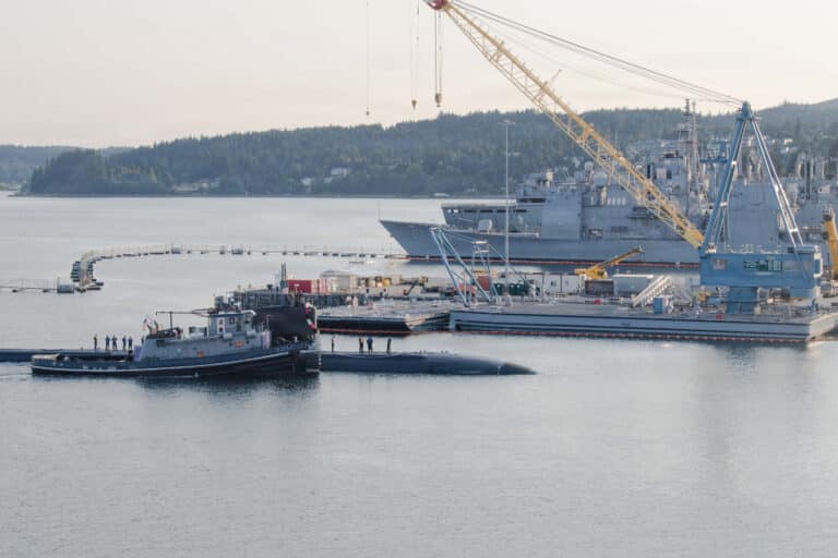 Los Angeles-class fast-attack submarine USS Alexandria...