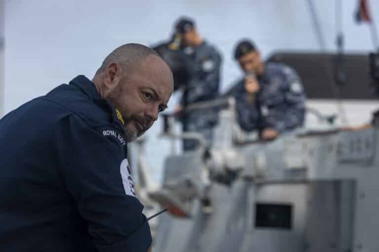 WEYMOUTH BAY, England (July 21, 2026) A sailor assigned...