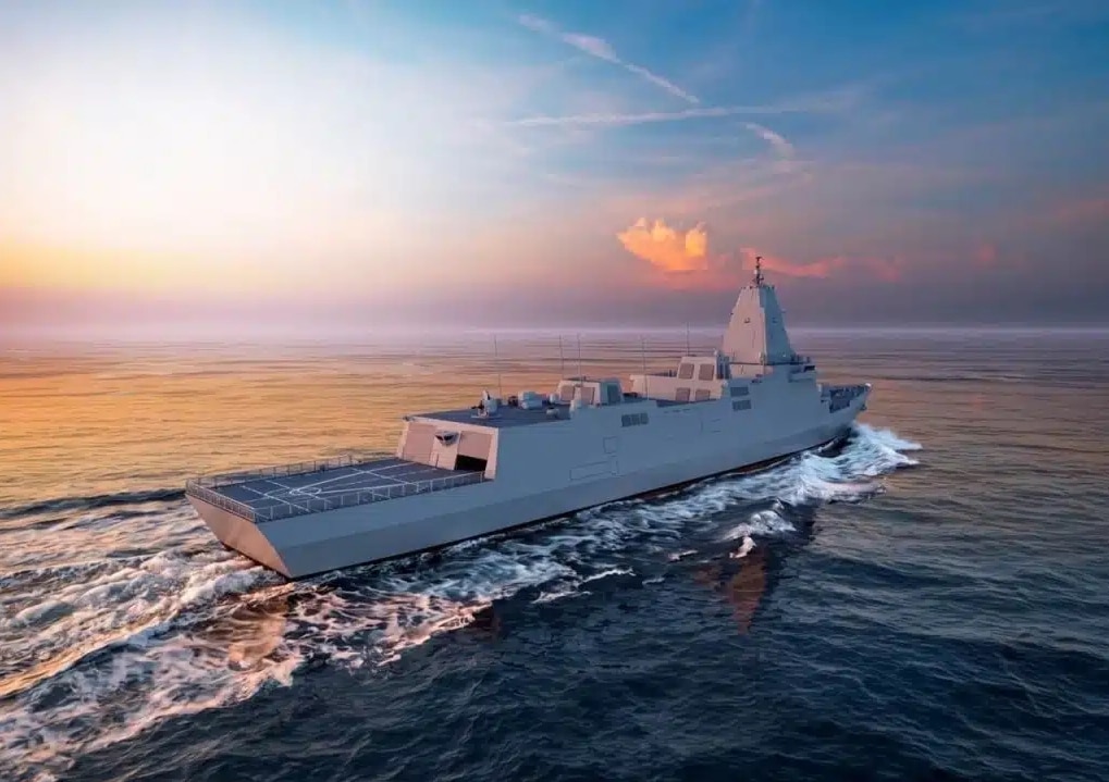 Représentation du destroyer KDDX en mer