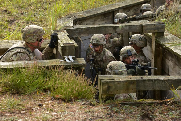 U.S. Soldiers, assigned to 1st Armored Brigade Combat...