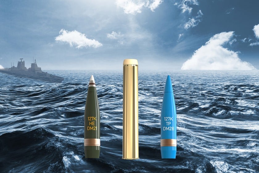 Ammunition 127 mm fabriquée par Diehl Defence