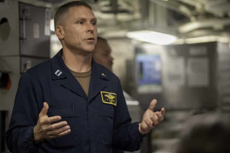 PHILIPPINE SEA (June 15, 2022) Lt. Ron Wade, chaplain...