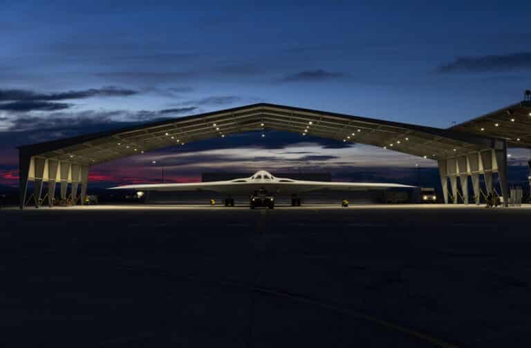 The B-21 Raider program is on track and continues flight...