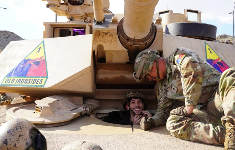 A U.S. Army Soldier assigned to 1st Armored Division...