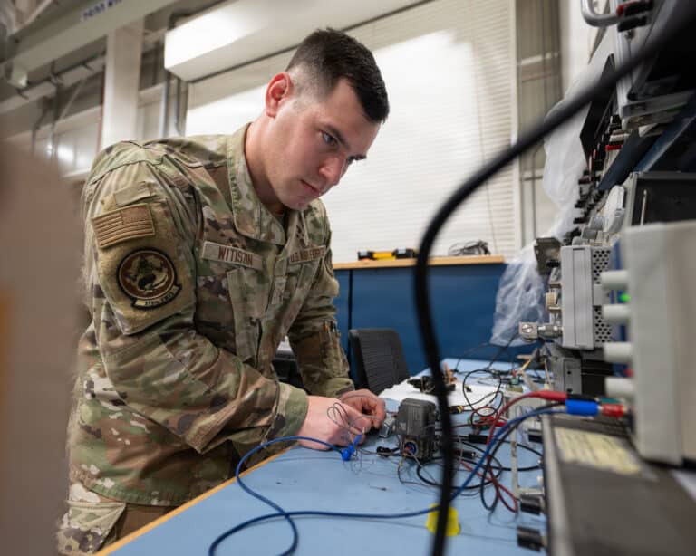 U.S. Air Force Airman 1st Class Brian Witiszin, 379th...