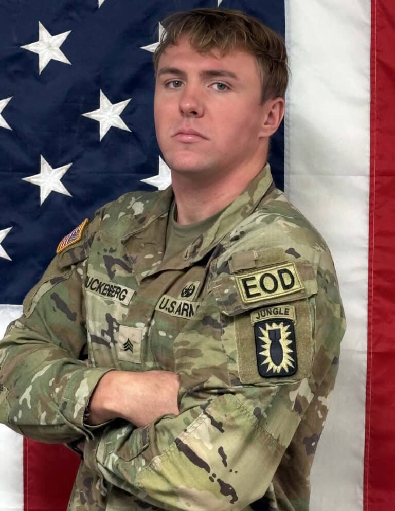 Sgt. Trent K. Kruckenberg, an Explosive Ordnance...
